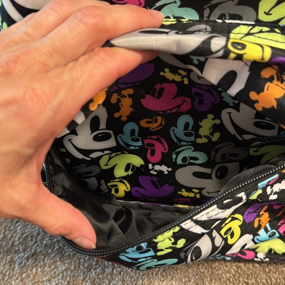 Disney parks Mickey Mouse face multi color backpack bag - Picture 5 of 6